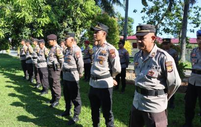 Polres Bengkulu Selatan Gelar Apel Pergeseran Personel Pengamanan TPS