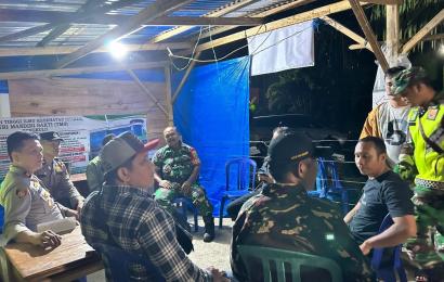 Polsek Kota Manna Patroli Gabungan Cipta Kondisi Pada Tahapan Masa Tenang Pemilu Serentak Tahun 2024 