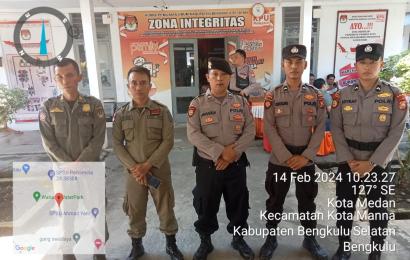 Satgas Preventif OMB Polres BS,  Patroli ke PPK dan Panwascam Serta TPS di Wilayah Hukum Polsek Kedurang    