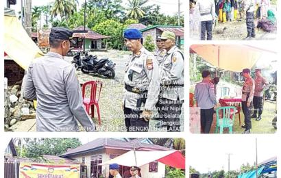 Pastikan Pencoblosan Aman, Pamatwil dan Kapolsek Seginim Cek TPS  