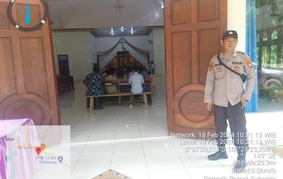 Polres Seluma Lakukan Pengamanan Ibadah Mingguan di Gereja dan Gelar Minggu Kasih 