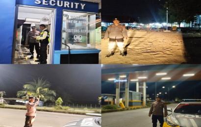 Personel Polsek KSKP Pulau Baai Jaga Keamanan Lewat Patroli Subuh 