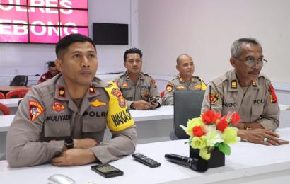 Wakapolres Lebong  Ikuti Zoom Meeting Forum Belajar Bersama Terkait Nilai-nilai Kepahlawanan Komjen Pol Purnawirawan M Jasin