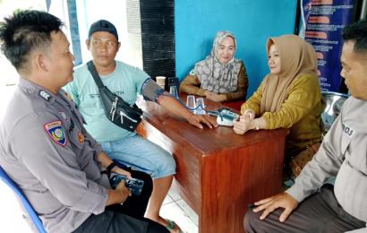 Kapolsek Lebong Selatan Minta Personel Pengamanan dan Petugas Penyelenggara Pemilu Dicek Kesehatan oleh Puskesmas 