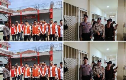 61 Tahanan Ikuti Sidang di Pengadilan, Dikawal Sat Samapta Polresta Bengkulu