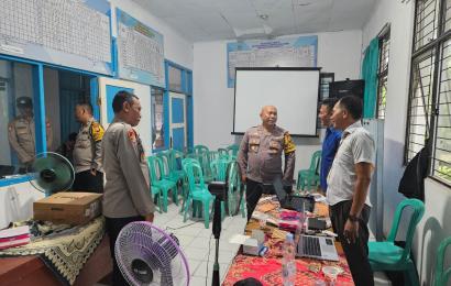 Waka Polres Seluma Cek Pengamanan Rapat Pleno Terbuka di PPK Seluma Timur