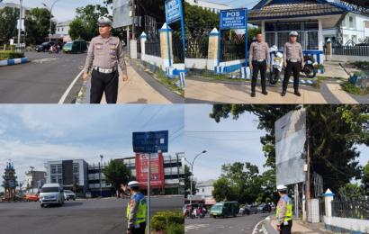 Isi Pos Lantas Simpang Skip, Polresta Bengkulu Pantau Arus Lalin dan Cegah 3C 