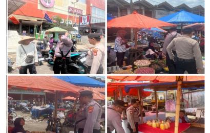 Sampaikan Imbauan Kamtibmas Cegah Kejahatan, Personel Sat Samapata Polresta Bengkulu Sambangi Pedagang