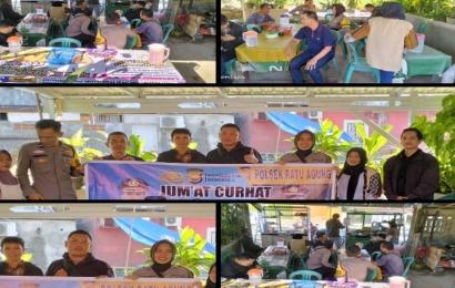 Kapolsek Ratu Agung Bersama Bhabinkamtibmas Jumat Curhat Bersama Warga Kelurahan Sawah Lebar 
