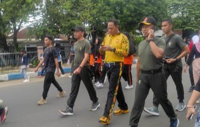 Kapolresta Bengkulu dan Kapolsek Jajaran Ikuti Jalan Sehat dan Syukuran Peringatan HUT Korem 041/Gamas Ke-78