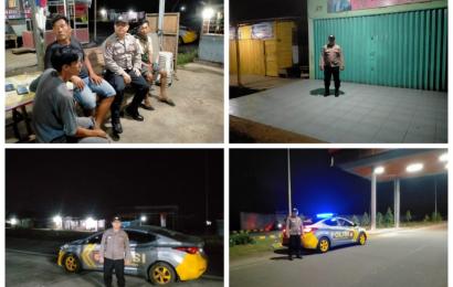 Sambangi Objek Vital dan Warga, Polsek KSKP Pulai Patroli Dini Hari 