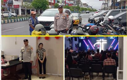 Ibadah Minggu di Gereja, Polsek Ratu Samban Berikan Pengamanan 