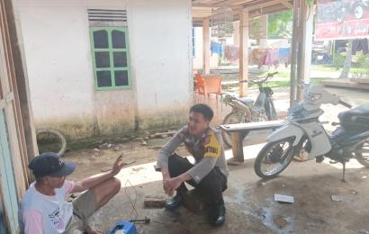Imbauan Bhabinkamtibmas Polsek Pino Melalui Sambang Dialogis Cegah 3C di Desa Lubuk Tapi 