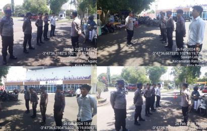 13 Personel Polsek Ratu Agung Amankan Kompetisi Liga 3 Asosiasi Provinsi PSSI Bengkulu 