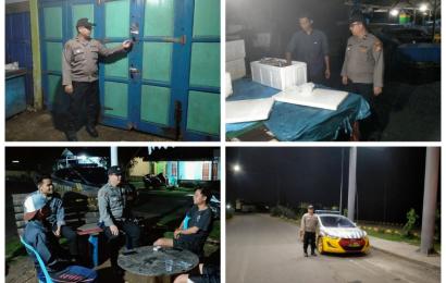 Sampaikan Imbauan Kamtibmas, Polsek KSKP Pulai Patroli Malam 