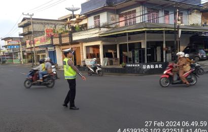 Pelayanan Prima Polres BS, Atur Lalin Bagi Pengguna Jalan Raya