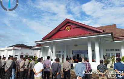 Pengamanan Pleno Terbuka di Tingkat Kabupaten, Personel Polres Seluma Gelar Apel Persiapan Pengamanan