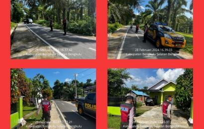 Cegah Gangguan Kamtibmas, Patroli Presisi Sat Samapta Polres BS Sampaikana Imbauan Kamtibmas