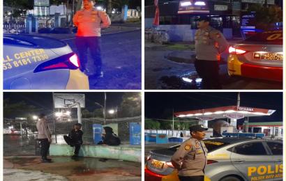 Patroli Rutin, Personel Polsek Ratu Agung Jaga Kamtibmas Kondusif 