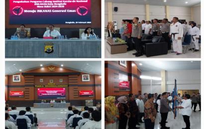 Kapolresta Bengkulu Bersama PJ Walikota Kukuhkan Pengurus Cabang INKANAS Kota Bengkulu