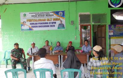 Bhabinkamtibmas Polsek Lebong Utara Hadiri Musdes di Desa Sukau Mergo