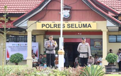 Wakapolres Seluma Pimpin Apel Gelar Pasukan Operasi Keselamatan Nala 2024
