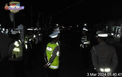 Sat Lantas Polres BS, Patroli Blue Light Cegah Aksi Balap Liar 