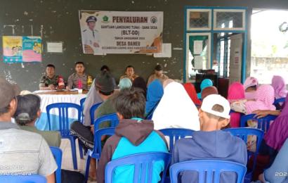 Bhabinkamtibmas Polsek Lebong Atas Monitoring Penyaluran BLT DD di Desa Daneu