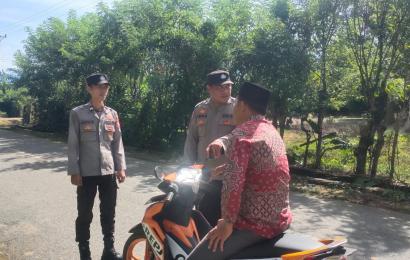 Operasi Keselamatan Nala 2024, Polsek Padang Guci Hulu Berikan Imbauan Tertib Berlalu Lintas 