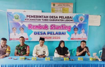 Bhabinkamtibmas Polsek Lebong Atas Hadiri Rembuk Stunting di Desa Pelabai
