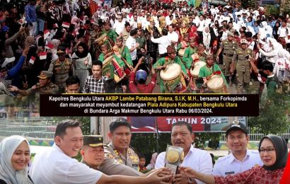 Kapolres Bengkulu Utara Beserta Forkopimda Menyambut Piala Adipura 2024