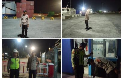 Sasar Objek Vital dan Temapat Rawan Kamtibmas, Polsek KSKP Pulau Baai Patroli Malam 