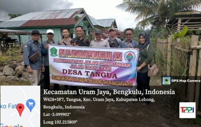 Bhabinkamtibmas Polsek Lebong Utara Monitoring Pra Pelaksanaan Pembanguan Jalan Usah Tani di Desa Tangua