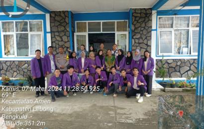 Bhabinkamtibmas Polsek Lebong Utara Dampingi Mahasiswa KKN STIA Bengkulu