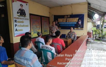 Kapolsek PUT Bersama Bhabinkamtibmas Jumat Curhat Dengarkan Aspirasi Warga Binaan 