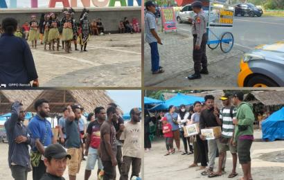 Patroli di Pantai Panjang, Polsek Ratu Samaban Monitoring Giat IMAPA Lakukan Penggalangan Dana 