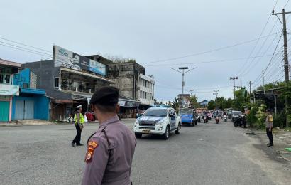 Polres Bengkulu Selatan Lakukan Pengawalan dan Pengaturan Peserta Tarhib Dan Pawai Sambut Bulan Ramadhan 1445 H/2024 