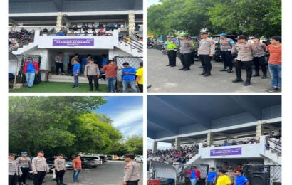 20 Personel Polsek Ratu Agung Amankan Final Kompetisi Liga 3 Asosiasi Provinsi PSSI Bengkulu