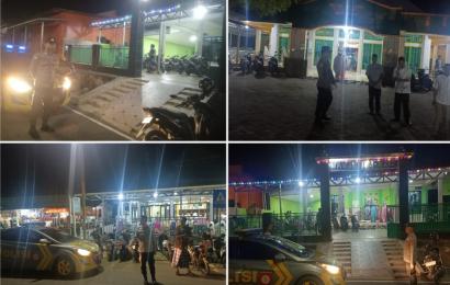 Beri Rasa Aman Saat Beribadah, Personel Jajaran Polresta Bengkulu Laksanakan Pengamanan Ibadah Sholat Tarawih