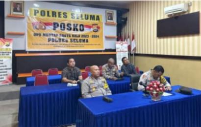 Polres Seluma Ikuti Vicon Lat Pra Ops Pekat Nala 1 2024 
