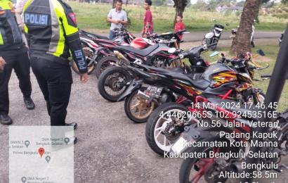 Motor Knalpot Tidak Sesuai Standar Spesifikasi Teknis Dikandangkan Oleh Sat Lantas Polres BS 