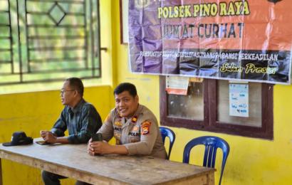 Polsek Pinoraya Serap Aspirasi Warga  Talang Padang Melalui Jumat Curhat 