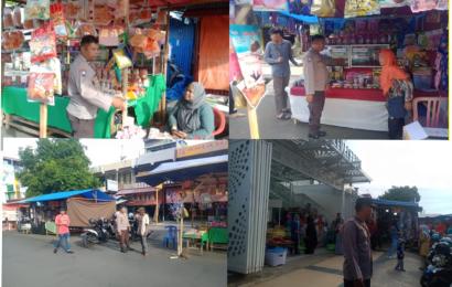 Patroli di Pasar Ta'jil Ramadhan, Polsek Ratu Samban Imbau Pedagang Tak Berjulan di Badan Jalan  