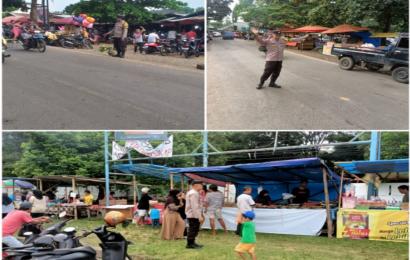 Personel Polsek Muara Bangkahulu Patroli Pengamanan di Pasr Kaget UNIB Belakang dan Pematang Gubernur 