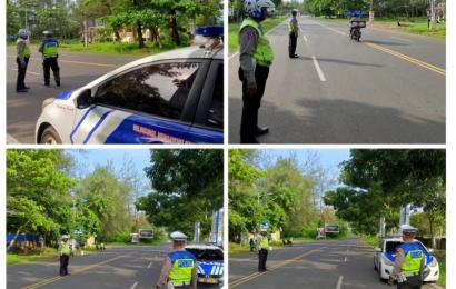 Ciptakan Situasi Kamsetibcarlantas Aman dan Kondusif, Sat Lantas Polresta Bengkulu Patroli Pantau dan Cegah Aksi Bali