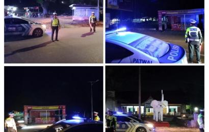 Cegah Aksi Balap Liar, Sat Lantas Polresta Bengkulu Patroli Blue Light 