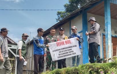 Bhabinkamtibmas Polsek Rimbo Pengadang Monitoring Titik Nol Pembangunan di Desa Tik Sirong dan Desa Ajai Siang