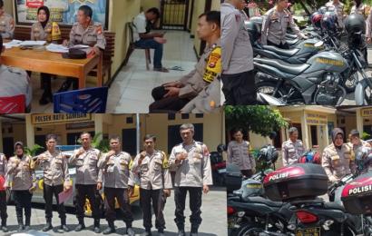 Supervisi, Personel Satbinmas Polresta Bengkulu Sampaikan Imbauan kepada Bhabinkamtibmas Polsek Ratu Samban dan Polsek Gading Cempaka 
