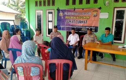 Mendengar Keluhan Warga Binaan Secara Langsung, Polsek Seginim Gelar Jumat Curhat di Desa Binaan
