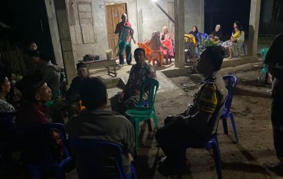 Bentuk Rasa Empati, Bhabin Sambang Duka Warga Desa Binaannya yang Mengalami Kemalangan